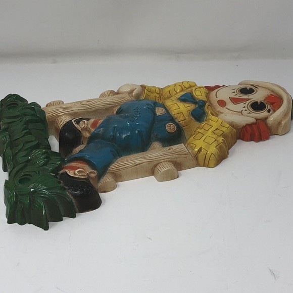 1977 Raggedy Andy Wall Art Hanging Bobbs-Merrill Company plastic 12" x 8" - Picture 10 of 12